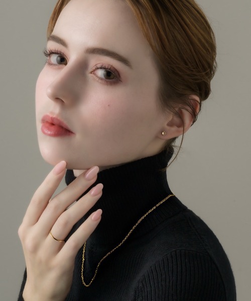 muku（ムク）の「PIERCE / MINI ZIRCONIA（ピアス（両耳用）・レディース・シルバー/オレンジ・FREE）」の8枚目の写真