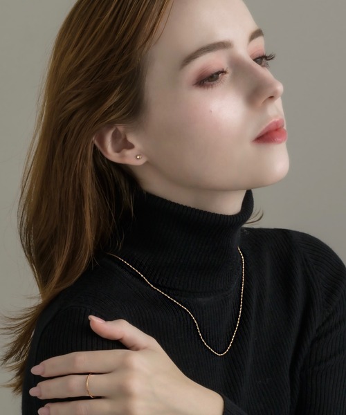 muku（ムク）の「PIERCE / MINI ZIRCONIA（ピアス（両耳用）・レディース・シルバー/オレンジ・FREE）」の9枚目の写真
