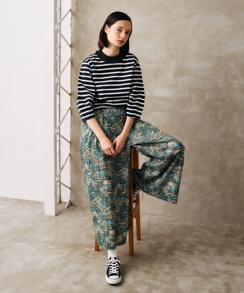 LA MARINE FRANCAISE（マリン フランセーズ）の「リバティプリントギャザーパンツ（その他パンツ・レディース・グリーン/ブルー・0/1）」の4枚目の写真