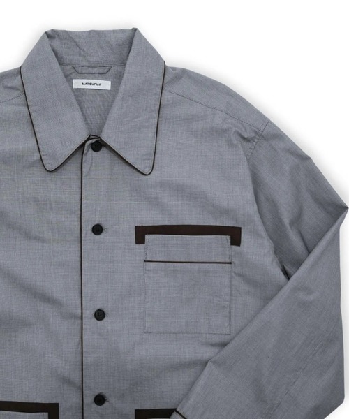 MATSUFUJI（マツフジ）の「【MATSUFUJI】 Houndstooth Piping Jacket（その他アウター・メンズ・ブラック・3）」の2枚目の写真