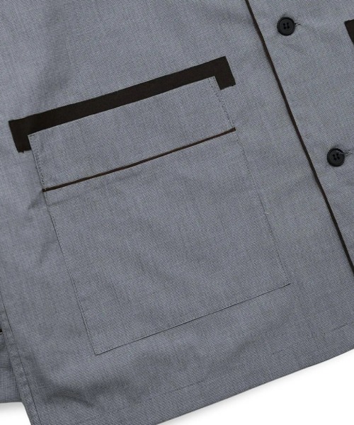 MATSUFUJI（マツフジ）の「【MATSUFUJI】 Houndstooth Piping Jacket（その他アウター・メンズ・ブラック・3）」の3枚目の写真
