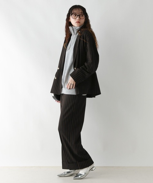 RAGEBLUE（レイジブルー）の「グランパロールアップデザインスラックス/セットアップ対応（スラックス・レディース・ブラウン系/ブラック系/ダークブラウン・FREE）」の5枚目の写真