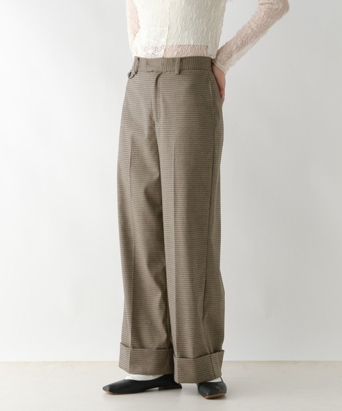 RAGEBLUE（レイジブルー）の「グランパロールアップデザインスラックス/セットアップ対応（スラックス・レディース・ブラウン系/ブラック系/ダークブラウン・FREE）」の10枚目の写真