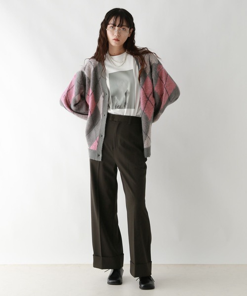 RAGEBLUE（レイジブルー）の「グランパロールアップデザインスラックス/セットアップ対応（スラックス・レディース・ブラウン系/ブラック系/ダークブラウン・FREE）」の13枚目の写真