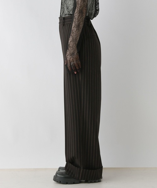 RAGEBLUE（レイジブルー）の「グランパロールアップデザインスラックス/セットアップ対応（スラックス・レディース・ブラウン系/ブラック系/ダークブラウン・FREE）」の16枚目の写真