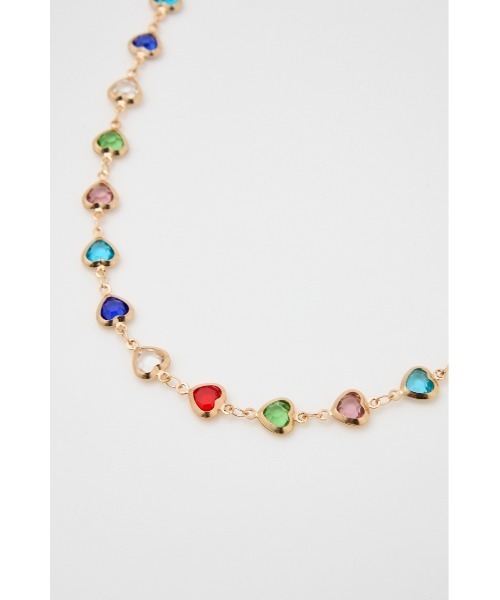 RODEO CROWNS WIDE BOWL（ロデオクラウンズワイドボウル）の「カラフルハートネックレス（ネックレス・レディース・マルチ・FREE）」の3枚目の写真