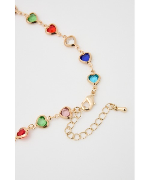 RODEO CROWNS WIDE BOWL（ロデオクラウンズワイドボウル）の「カラフルハートネックレス（ネックレス・レディース・マルチ・FREE）」の4枚目の写真