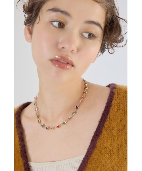 RODEO CROWNS WIDE BOWL（ロデオクラウンズワイドボウル）の「カラフルハートネックレス（ネックレス・レディース・マルチ・FREE）」の5枚目の写真