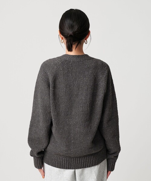 BEAUTY&YOUTH UNITED ARROWS(ビューティーアンドユースユナイテッドアローズ)の「ポリエステルコットンシルク Vネックカーディガン ウォッシャブル(カーディガン/ボレロ・レディース・ダークグレー/ベージュ・FREE)」の12枚目の写真