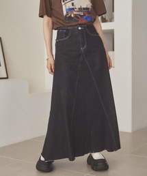 LAULEN | denim flare long skirt /デニムフレアロングスカート(デニムスカート)