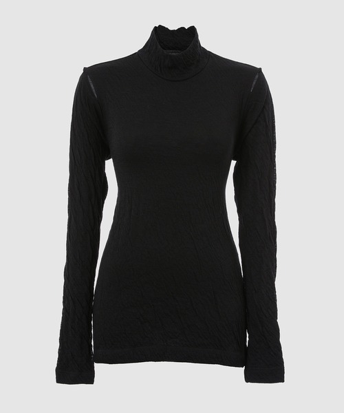 TANAKA(タナカ)の「HIGH-NECK JERSEY TOP(その他トップス・レディース・ブラック・27/26)」の1枚目の写真