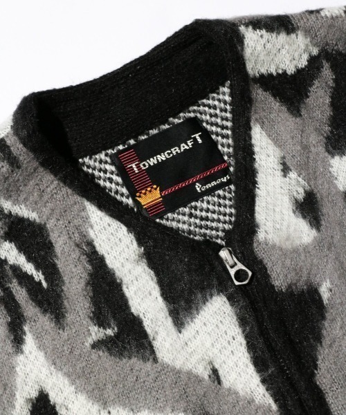 TOWNCRAFT（タウンクラフト）の「TOWNCRAFT / タウンクラフト SHAGGY PATTERN ZIP VEST シャギーニット ジップアップベスト（ベスト・メンズ・ブラック/その他1/レオパード・MEDIUM/X-SMALL/LARGE）」の14枚目の写真
