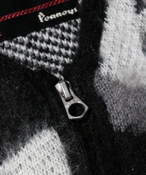 TOWNCRAFT（タウンクラフト）の「TOWNCRAFT / タウンクラフト SHAGGY PATTERN ZIP VEST シャギーニット ジップアップベスト（ベスト・メンズ・ブラック/その他1/レオパード・MEDIUM/X-SMALL/LARGE）」の13枚目の写真