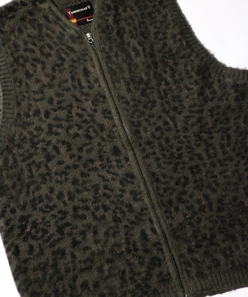 TOWNCRAFT（タウンクラフト）の「TOWNCRAFT / タウンクラフト SHAGGY PATTERN ZIP VEST シャギーニット ジップアップベスト（ベスト・メンズ・ブラック/その他1/レオパード・MEDIUM/X-SMALL/LARGE）」の21枚目の写真