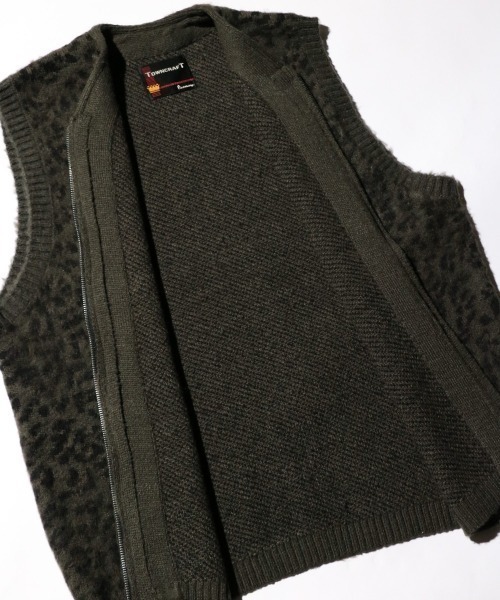 TOWNCRAFT（タウンクラフト）の「TOWNCRAFT / タウンクラフト SHAGGY PATTERN ZIP VEST シャギーニット ジップアップベスト（ベスト・メンズ・ブラック/その他1/レオパード・MEDIUM/X-SMALL/LARGE）」の22枚目の写真
