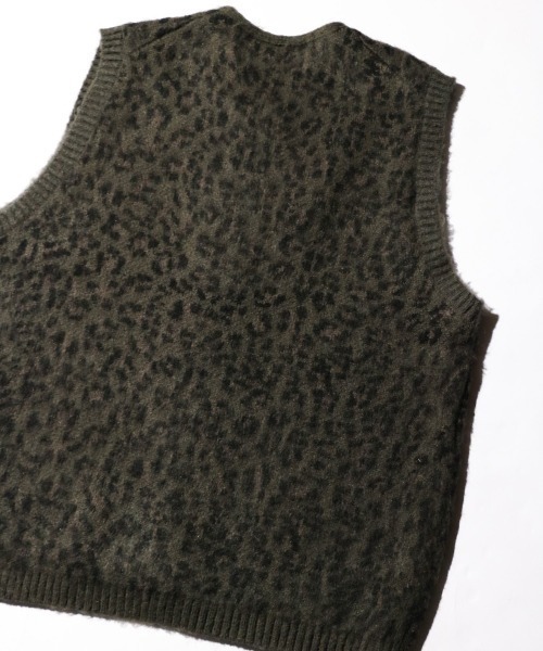 TOWNCRAFT（タウンクラフト）の「TOWNCRAFT / タウンクラフト SHAGGY PATTERN ZIP VEST シャギーニット ジップアップベスト（ベスト・メンズ・ブラック/その他1/レオパード・MEDIUM/X-SMALL/LARGE）」の20枚目の写真