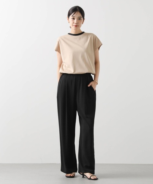 CLOCHE（クロシェ）の「クールグログランパンツ（その他パンツ・レディース・キャメル/ブラック・FREE）」の3枚目の写真