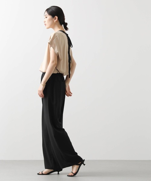 CLOCHE（クロシェ）の「クールグログランパンツ（その他パンツ・レディース・キャメル/ブラック・FREE）」の4枚目の写真