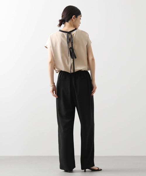 CLOCHE（クロシェ）の「クールグログランパンツ（その他パンツ・レディース・キャメル/ブラック・FREE）」の5枚目の写真