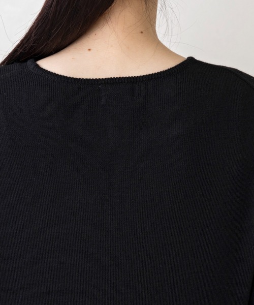 Sono（ソーノ）の「ご自宅でお洗濯可能【SONO/ソーノ】ﾌﾘﾙﾌﾙﾆｯﾄﾌﾟﾙｵｰﾊﾞｰ（ニット/セーター・レディース・ブルー系その他2/ブラック/ホワイト・F）」の8枚目の写真