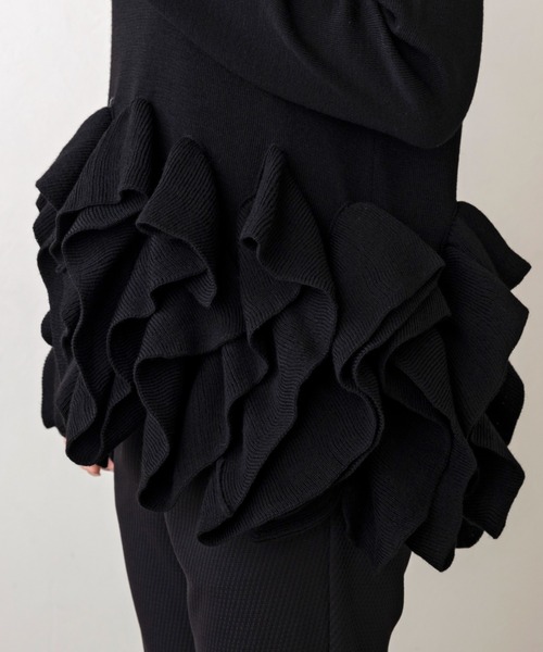 Sono（ソーノ）の「ご自宅でお洗濯可能【SONO/ソーノ】ﾌﾘﾙﾌﾙﾆｯﾄﾌﾟﾙｵｰﾊﾞｰ（ニット/セーター・レディース・ブルー系その他2/ブラック/ホワイト・F）」の10枚目の写真