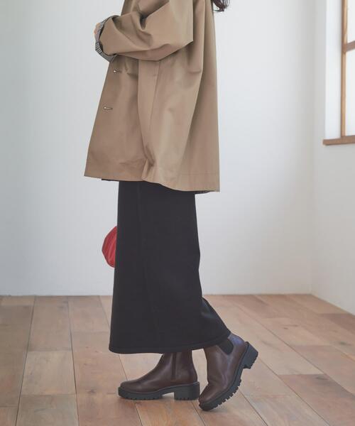 URBAN RESEARCH DOORS（アーバンリサーチドアーズ）の「『仁村紗和さん着用』『UR TECH 200日ニット』ストレートスカート（スカート・レディース・ブラック/モカ・MEDIUM）」の11枚目の写真