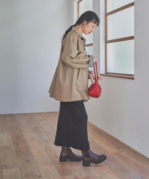 URBAN RESEARCH DOORS（アーバンリサーチドアーズ）の「『仁村紗和さん着用』『UR TECH 200日ニット』ストレートスカート（スカート・レディース・ブラック/モカ・MEDIUM）」の16枚目の写真