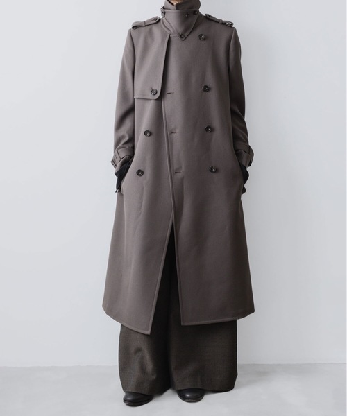 ato（アトウ）の「RECYCLE POLYESTER/WOOL WIDE FLAIR PANTS（その他パンツ・メンズ・ブラック/グレイッシュベージュ・46/44/48）」の11枚目の写真