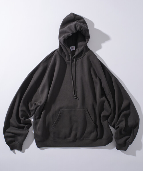 FREAK'S STORE(フリークスストア)の「限定展開 CHOW DOWN/チャウダウン スーパーワイドシルエット ワンポイント刺繍 プルオーバー パーカー(パーカー・メンズ・アッシュグレー/ネイビー/スミクロ/グレイッシュベージュ・SMALL/MEDIUM/LARGE)」の15枚目の写真