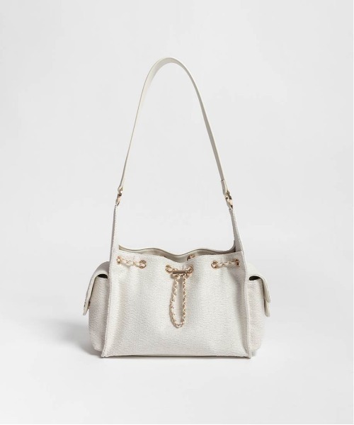 RANDA（ランダ）の「巾着デザインショルダーバッグ（ショルダーバッグ・レディース・アイボリー/ブラック・FREE）」の20枚目の写真