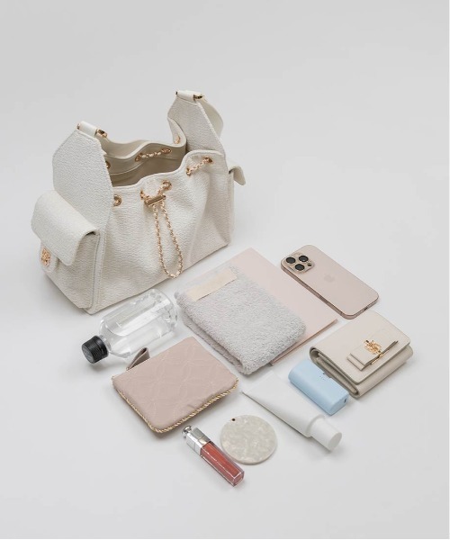 RANDA（ランダ）の「巾着デザインショルダーバッグ（ショルダーバッグ・レディース・アイボリー/ブラック・FREE）」の22枚目の写真