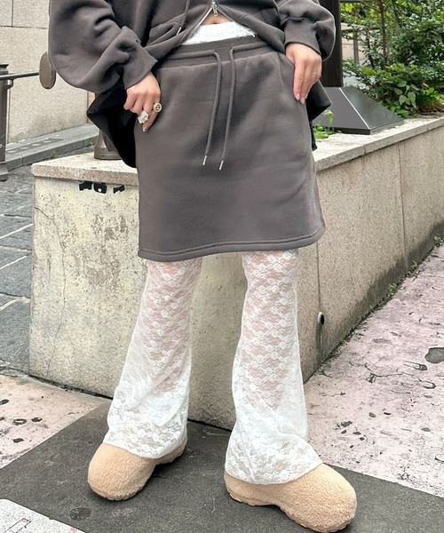 Alley Tokyo(アリートーキョー)の「【セットアップで着られる】便利なシンプルスウェットスカート(スカート・レディース・グレー/スミクロ/ピンク/ライトグリーン・FREE)」の1枚目の写真
