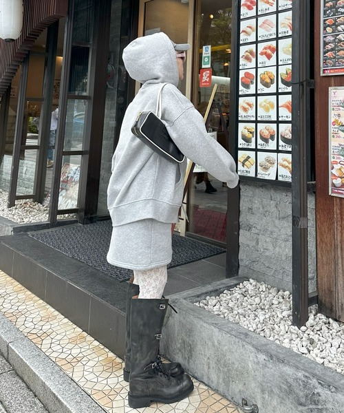 Alley Tokyo(アリートーキョー)の「【セットアップで着られる】便利なシンプルスウェットスカート(スカート・レディース・グレー/スミクロ/ピンク/ライトグリーン・FREE)」の14枚目の写真