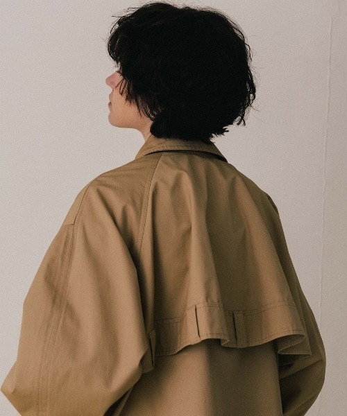 CREDONA（クレドナ）の「NORMANDY HALF TRENCH COAT/ノルマンディハーフトレンチコート（トレンチコート・レディース・ブラック/ベージュ・FREE）」の22枚目の写真