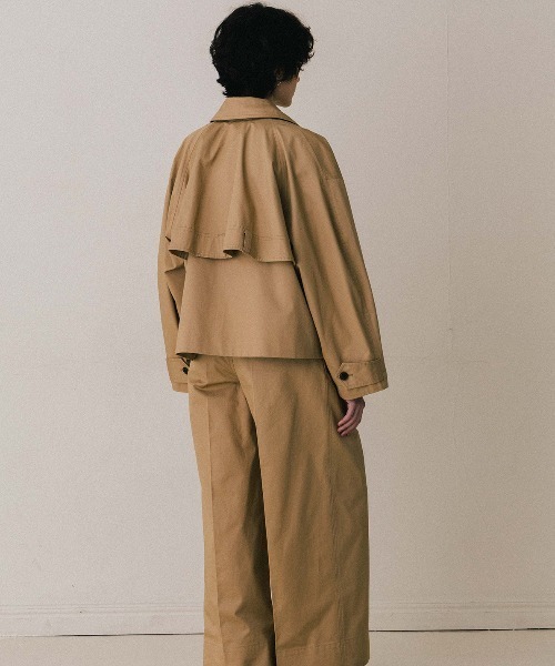 CREDONA（クレドナ）の「NORMANDY HALF TRENCH COAT/ノルマンディハーフトレンチコート（トレンチコート・レディース・ブラック/ベージュ・FREE）」の21枚目の写真