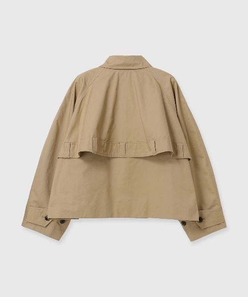CREDONA（クレドナ）の「NORMANDY HALF TRENCH COAT/ノルマンディハーフトレンチコート（トレンチコート・レディース・ブラック/ベージュ・FREE）」の14枚目の写真