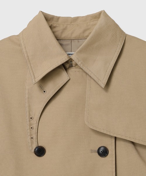 CREDONA（クレドナ）の「NORMANDY HALF TRENCH COAT/ノルマンディハーフトレンチコート（トレンチコート・レディース・ブラック/ベージュ・FREE）」の12枚目の写真
