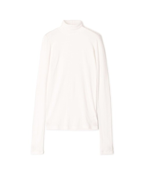 EDITION(エディション)の「コットンシルクフライス タートルネックトップ(Tシャツ/カットソー・レディース・ライトグレー/ホワイト/ライトベージュ・FREE)」の2枚目の写真