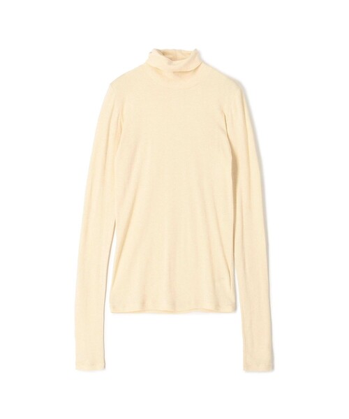 EDITION(エディション)の「コットンシルクフライス タートルネックトップ(Tシャツ/カットソー・レディース・ライトグレー/ホワイト/ライトベージュ・FREE)」の1枚目の写真