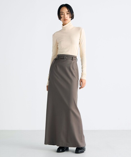 EDITION(エディション)の「コットンシルクフライス タートルネックトップ(Tシャツ/カットソー・レディース・ライトグレー/ホワイト/ライトベージュ・FREE)」の5枚目の写真