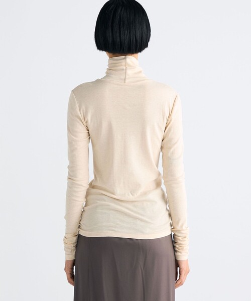 EDITION(エディション)の「コットンシルクフライス タートルネックトップ(Tシャツ/カットソー・レディース・ライトグレー/ホワイト/ライトベージュ・FREE)」の8枚目の写真