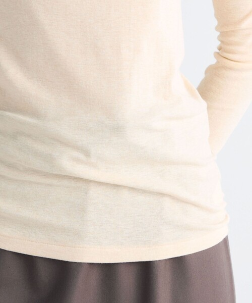 EDITION(エディション)の「コットンシルクフライス タートルネックトップ(Tシャツ/カットソー・レディース・ライトグレー/ホワイト/ライトベージュ・FREE)」の11枚目の写真