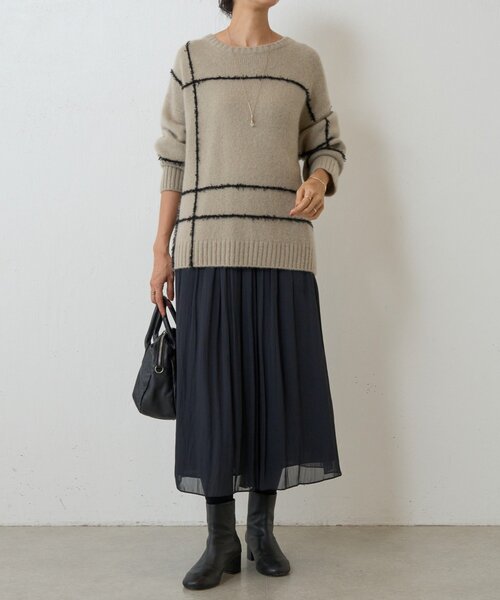 ビッグチェックヤクニット（ニット/セーター）｜BEARDSLEY（ビアズリー