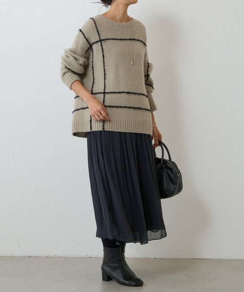 ビッグチェックヤクニット（ニット/セーター）｜BEARDSLEY（ビアズリー