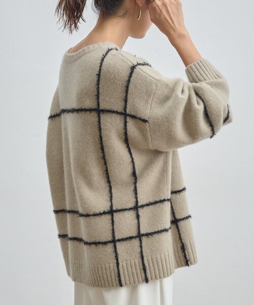 ビッグチェックヤクニット（ニット/セーター）｜BEARDSLEY（ビアズリー