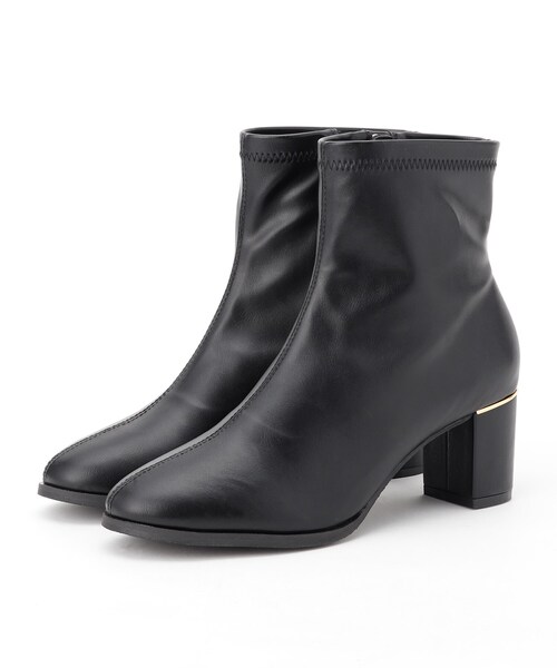 SHOO・LA・RUE（シューラルー）の「ストレッチブーツ（ブーツ・レディース・ブラック/ダークブラウン・25/35/45/50）」の2枚目の写真