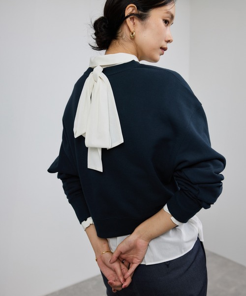 ROPE'（ロペ）の「アナグラム刺繍スウェットプルオーバー/イージーケア（スウェット・レディース・ベージュ系その他/ネイビー/ピンク系その他2・FREE）」の12枚目の写真