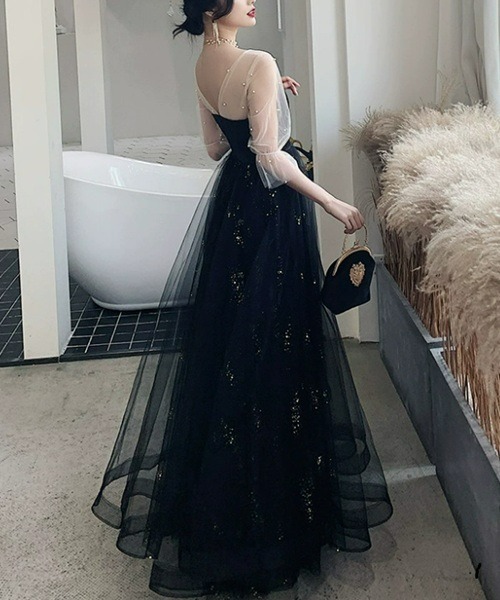 Ritomo De Ricco（リトモ・デ・リコ）の「ボリュームロングドレス（ドレス・レディース・ブラック・SMALL/MEDIUM/LARGE）」の3枚目の写真