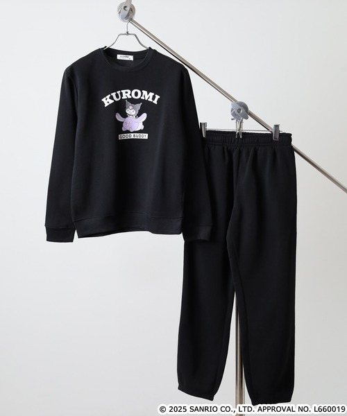 sanrio（サンリオ）の「サンリオキャラクターズ裏起毛上下セット（ルームウェア/パジャマ・メンズ・ネイビー/ピンクベージュ/アイボリー系/オートミール/ネイビー系/ホワイト×ピンク/ブラック系/ピンク系/ダークラベンダー/ブラック/ピンク系その他/杢グレー/ホワイト×グリーン/ブラック系1/ネイビー系1/ホワイト×ブラウン・L/LL/M）」の6枚目の写真