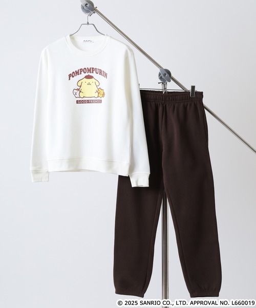 sanrio（サンリオ）の「サンリオキャラクターズ裏起毛上下セット（ルームウェア/パジャマ・メンズ・ネイビー/ピンクベージュ/アイボリー系/オートミール/ネイビー系/ホワイト×ピンク/ブラック系/ピンク系/ダークラベンダー/ブラック/ピンク系その他/杢グレー/ホワイト×グリーン/ブラック系1/ネイビー系1/ホワイト×ブラウン・L/LL/M）」の4枚目の写真